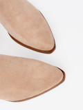 Stivaletti beige dal design classico