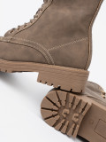 Stivaletti eleganti beige con suola spessa