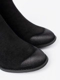 Stivaletti neri in suede con tacco alto