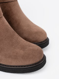 Stivaletti beige eleganti con tacco stabile
