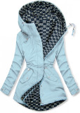 Parka doppia faccia di transizione celeste/blu scuro