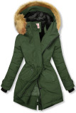 Parka verde army con ecopelliccia staccabile