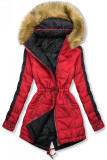 Parka invernale doppia faccia rosso/grigio