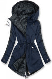 Parka doppia faccia con fantasia blu scuro/grigio