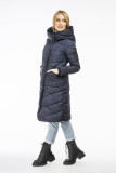 Giacca invernale blu scuro con colletto alto