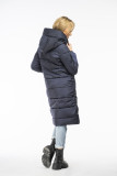 Giacca invernale blu scuro con colletto alto