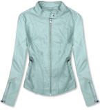 Giacca basic in similpelle baby blue
