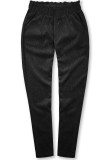 Pantaloni casual neri con elastico in vita