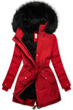Parka invernale classico rosso/nero