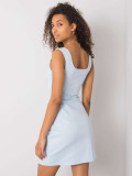 Vestito blu chiaro con bottoni