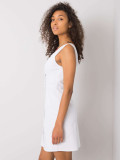 Vestito bianco con bottoni