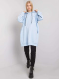 Felpa azzurra chiara con cappuccio