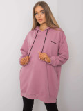 Felpa rosa da donna con cappuccio
