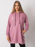 Felpa rosa da donna con cappuccio