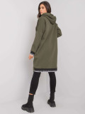 Felpa khaki da donna con zip
