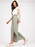 Pantaloni khaki eleganti con vita alta