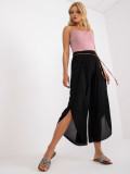 Pantaloni eleganti neri a vita alta