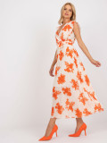 Elegante abito midi arancione