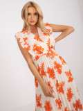 Elegante abito midi arancione