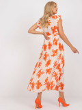 Elegante abito midi arancione