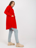 Cappotto rosso da donna in alpaca con tasche Eveline