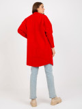 Cappotto rosso da donna in alpaca con tasche Eveline