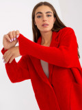 Cappotto rosso da donna in alpaca con tasche Eveline