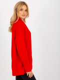 Crveni dugi oversize pulover s ovratnikom RUE PARIS