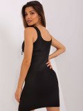 Abito mini nero con spalline