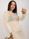 Abito estivo in maglia beige chiaro