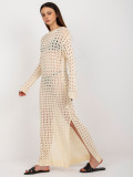 Abito estivo in maglia beige chiaro