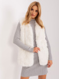 Gilet in pelliccia da donna Ecru