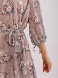 Abito beige floreale loose
