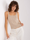 Completo beige a due pezzi con top