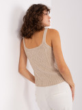 Completo beige a due pezzi con top