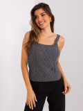 Completo grigio scuro con cardigan corto
