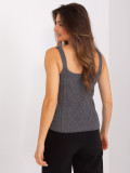 Completo grigio scuro con cardigan corto