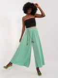 Pantaloni Palazzo Confortevoli in Colore Pistacchio