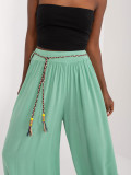 Pantaloni Palazzo Confortevoli in Colore Pistacchio