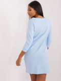 Tunika blu chiaro con maniche 3/4