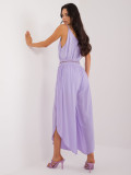 Pantaloni larghi eleganti in viola chiaro