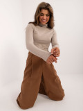 Blusa beige elegante con maniche lunghe