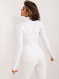 Blusa Bianca a Maniche Lunghe