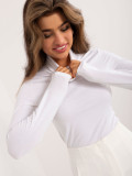 Blusa Bianca a Maniche Lunghe