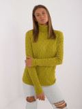 Elegantni maslinasti pulover s rolom