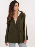 Blazer khaki elegante con cappuccio