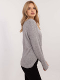 Pullover grigio elegante con applicazione