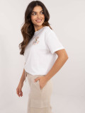 Blusa Bianca a Manica Corta