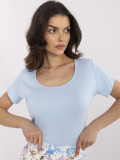 T-shirt blu elegante a maniche corte