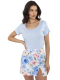T-shirt blu elegante a maniche corte